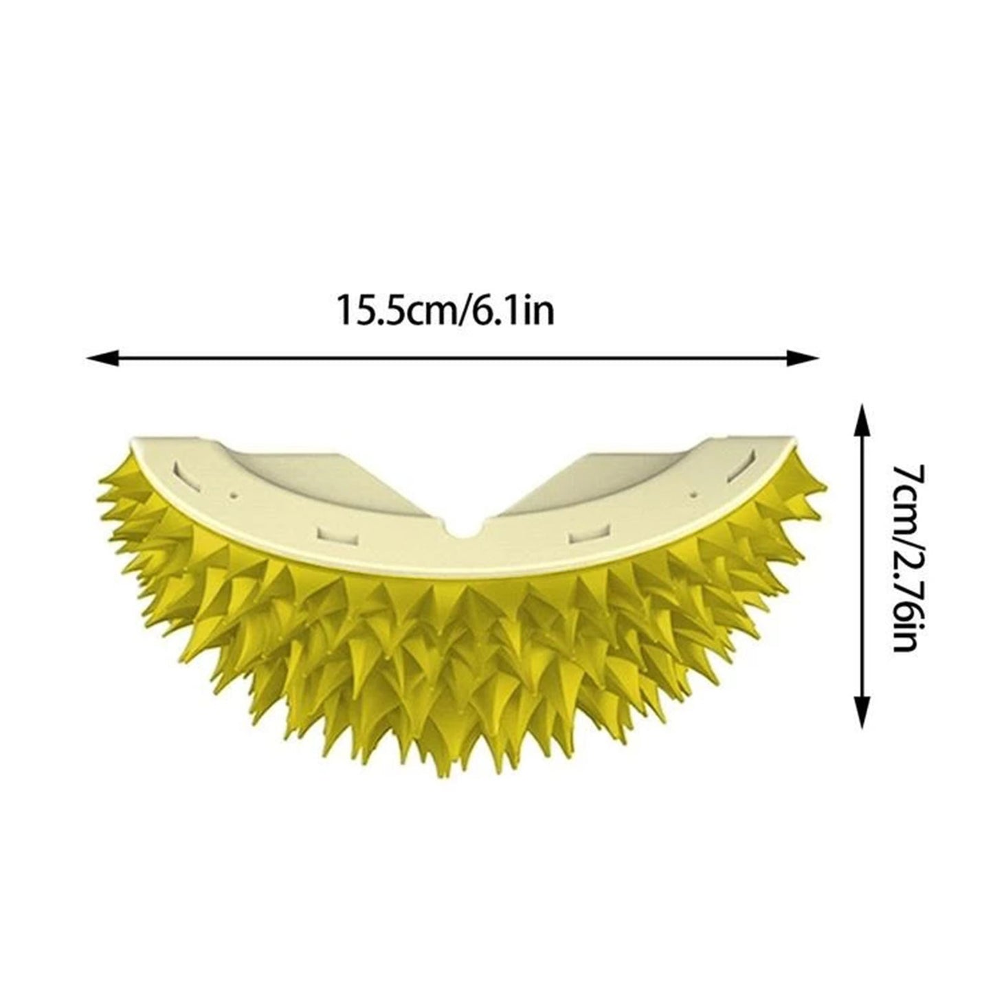 Durian Cat Brush & Self-Groomer – 2-in-1 Scratcher & Massage Toy for Cats & Dogs - Pets Playland