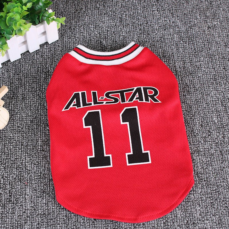 Basketball Dog Vest — Summer Pet Apparel for Dogs - Pets Playland