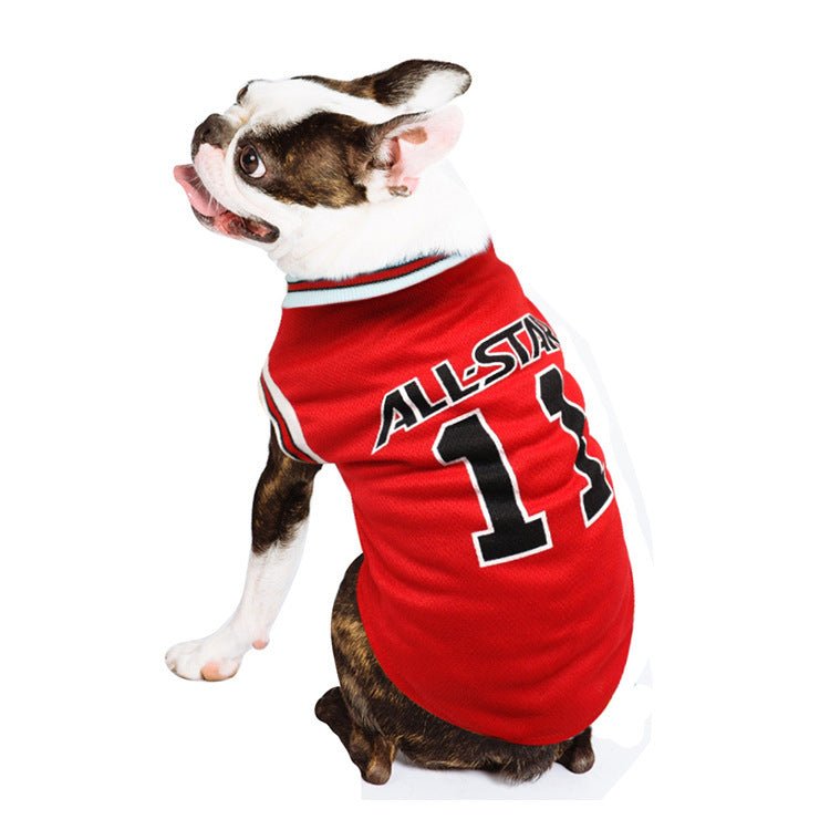 Basketball Dog Vest — Summer Pet Apparel for Dogs - Pets Playland