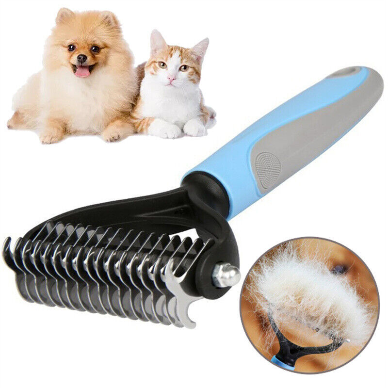 Grooming Brush for Dogs & Cats – Dual-Sided Dematting and Shedding Tool - Pets Playland