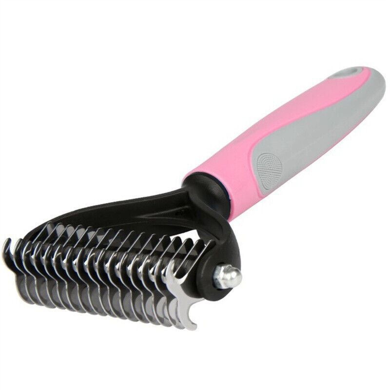 Grooming Brush for Dogs & Cats – Dual-Sided Dematting and Shedding Tool - Pets Playland