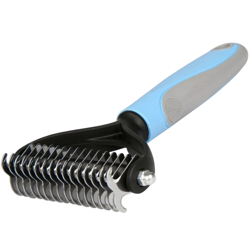Grooming Brush for Dogs & Cats – Dual-Sided Dematting and Shedding Tool - Pets Playland
