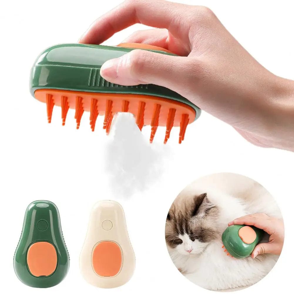 Steamy Cat Brush – Electric Self-Cleaning Grooming Comb for Cats & Dogs - Pets Playland