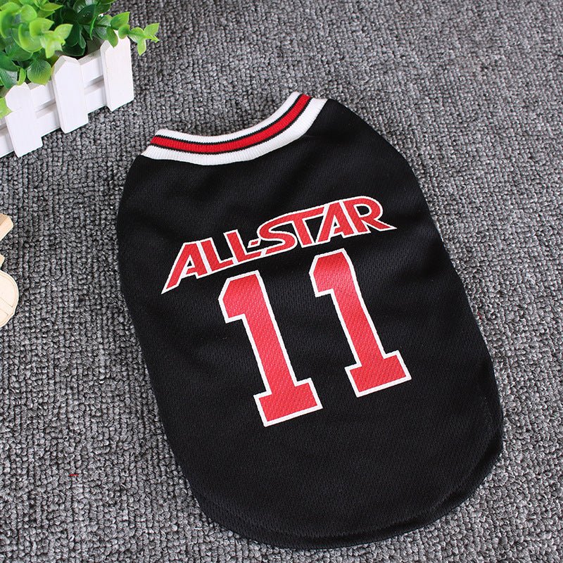 Basketball Dog Vest — Summer Pet Apparel for Dogs - Pets Playland