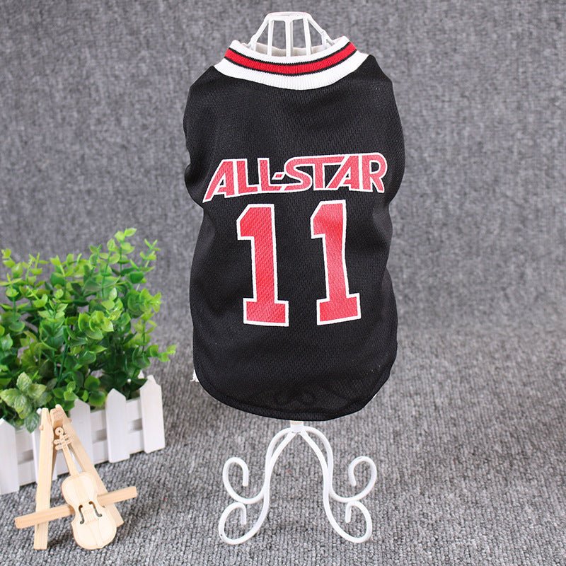 Basketball Dog Vest — Summer Pet Apparel for Dogs - Pets Playland