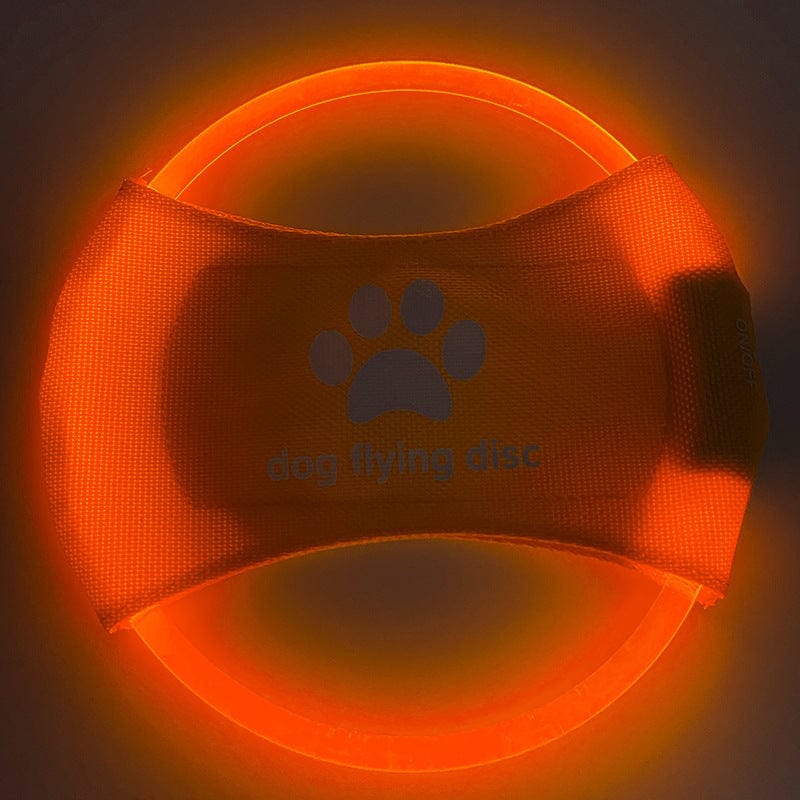 LED Glowing Dog Flying Disc – Interactive Light-Up Toy for Nighttime Play - Pets Playland