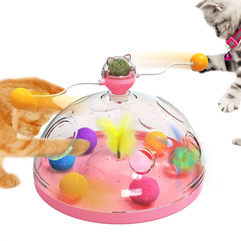 Meows Windmill Funny Cat Toys – Interactive Multifunctional Turntable Pet Educational Toy - Pets Playland