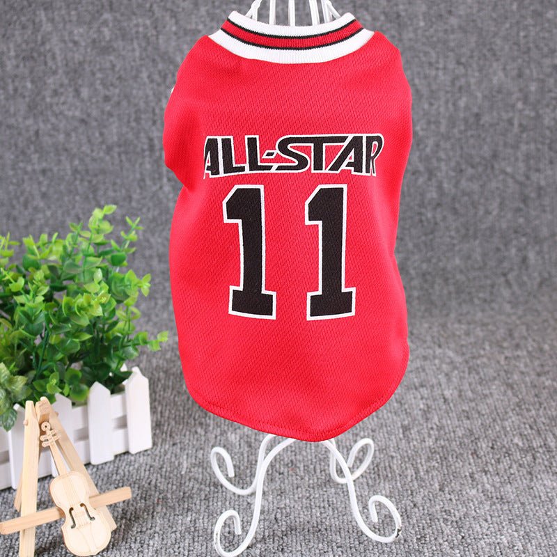 Basketball Dog Vest — Summer Pet Apparel for Dogs - Pets Playland