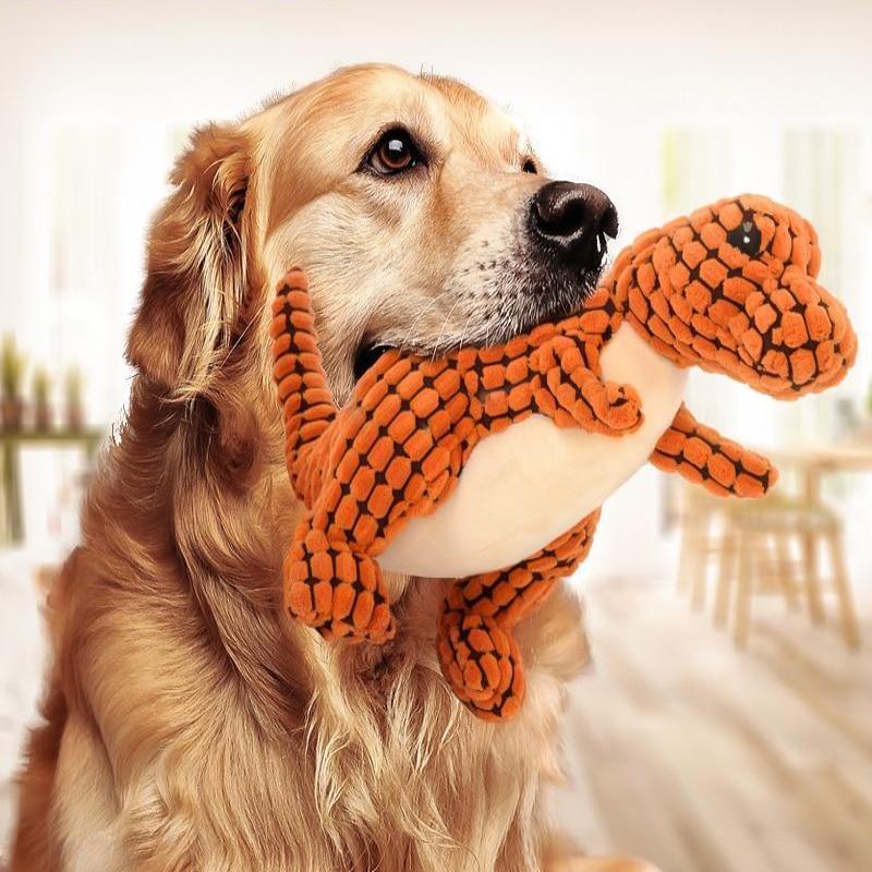 Dinosaur Pet Toy — Interactive Chew Toy for Dogs and Cats - Pets Playland