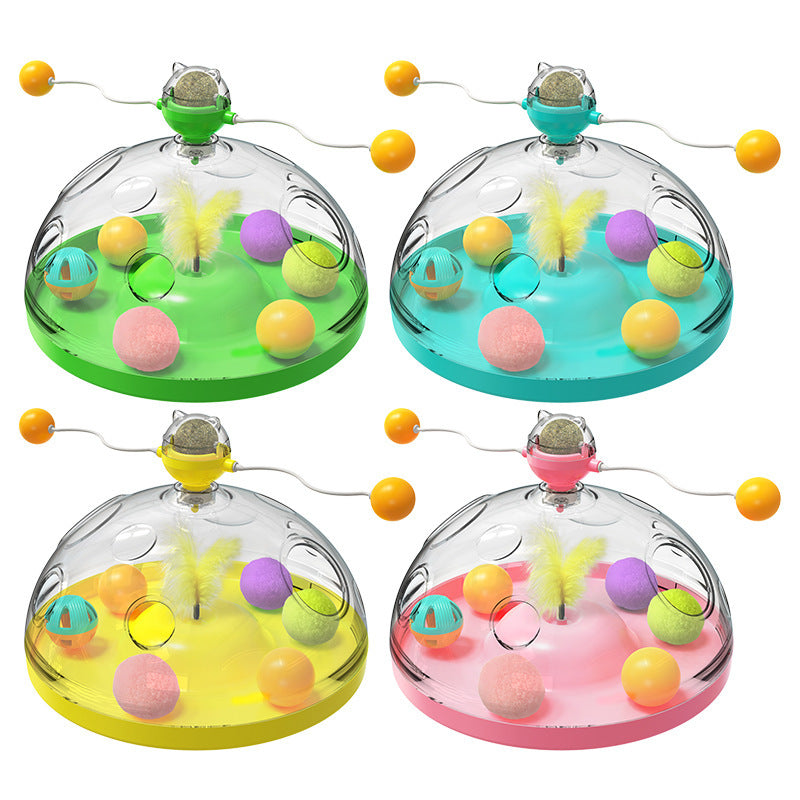 Meows Windmill Funny Cat Toys – Interactive Multifunctional Turntable Pet Educational Toy - Pets Playland