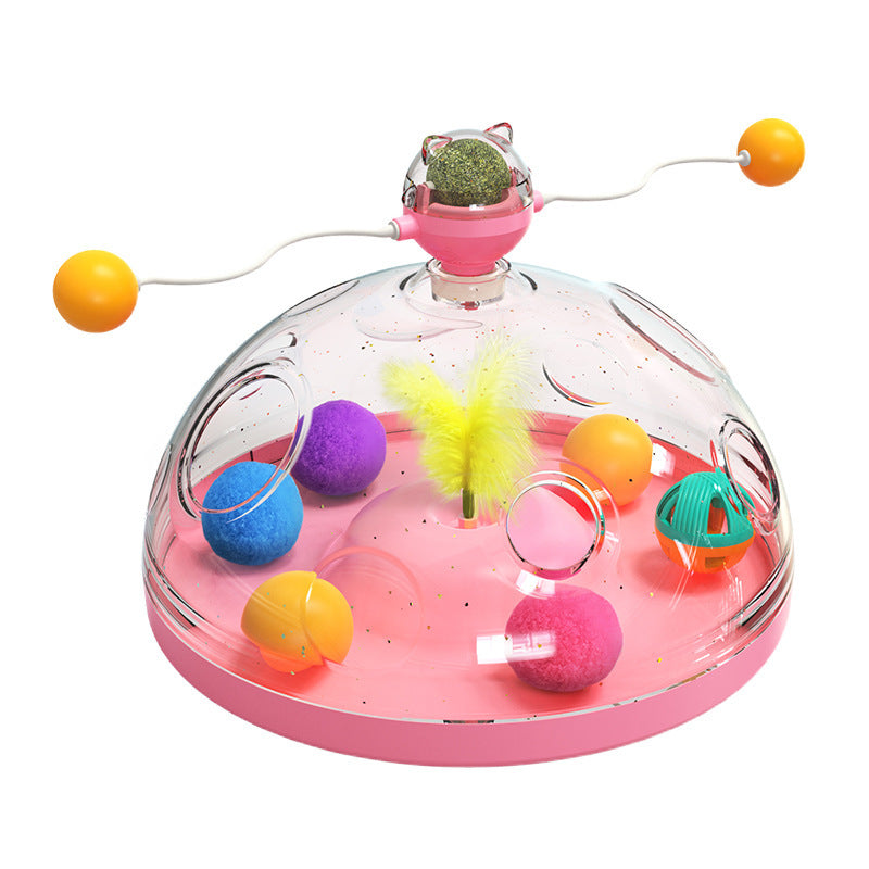 Meows Windmill Funny Cat Toys – Interactive Multifunctional Turntable Pet Educational Toy - Pets Playland