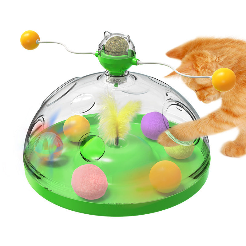 Meows Windmill Funny Cat Toys – Interactive Multifunctional Turntable Pet Educational Toy - Pets Playland