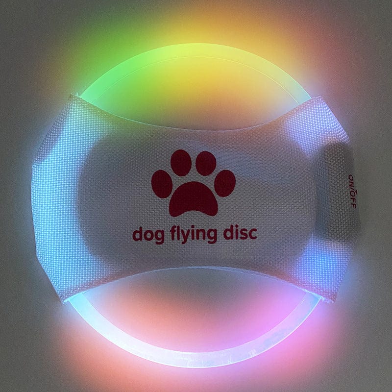 LED Glowing Dog Flying Disc – Interactive Light-Up Toy for Nighttime Play - Pets Playland