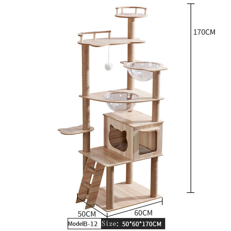 Cat Crawl Nest & Scratching Tree – Space Capsule Design - Pets Playland