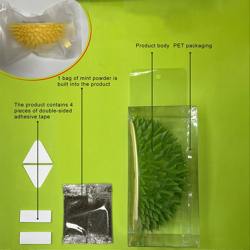 Durian Cat Brush & Self-Groomer – 2-in-1 Scratcher & Massage Toy for Cats & Dogs - Pets Playland