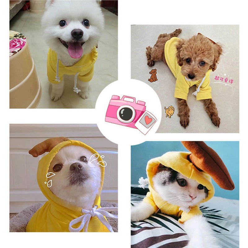 Cute Fruit Dog Hoodie — Warm Fleece Pet Clothing for Small Dogs (Winter Wear) - Pets Playland