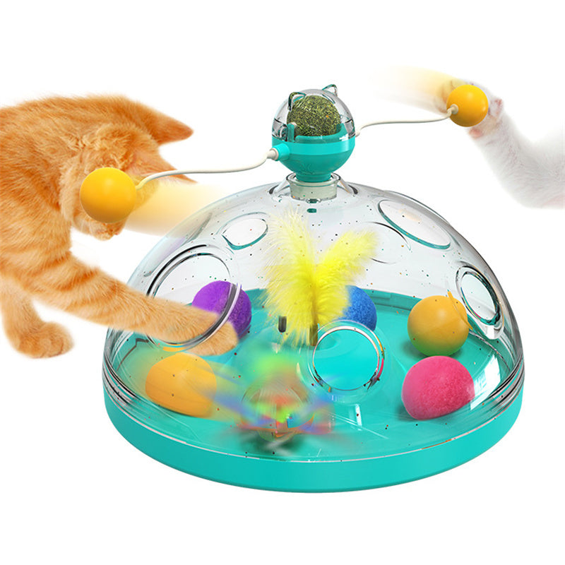 Meows Windmill Funny Cat Toys – Interactive Multifunctional Turntable Pet Educational Toy - Pets Playland