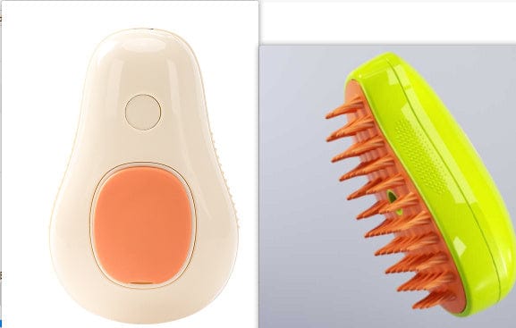 Steamy Cat Brush – Electric Self-Cleaning Grooming Comb for Cats & Dogs - Pets Playland