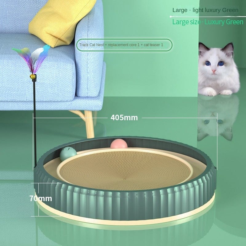 Round Cat Scratching Board – Scratch, Play & Protect - Pets Playland