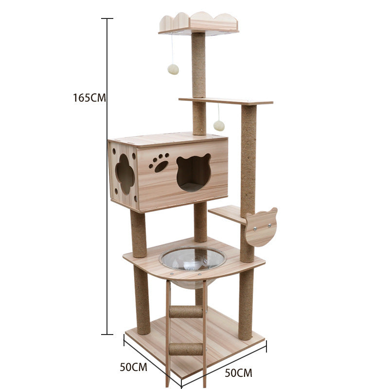 Cat Crawl Nest & Scratching Tree – Space Capsule Design - Pets Playland