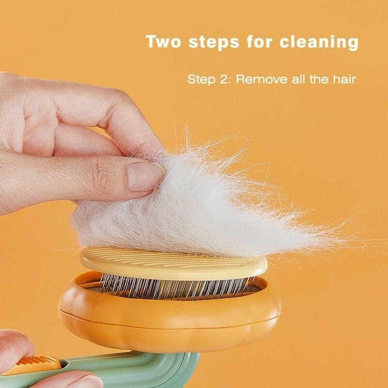 Pumpkin-Shaped Pet Grooming Brush – Gentle Hair Removal & Massage Comb - Pets Playland