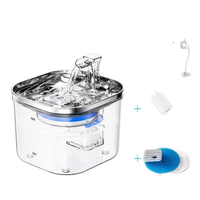 Stainless Steel Automatic Pet Water Dispenser — Intelligent Circulation Fountain for Cats & Dogs - Pets Playland