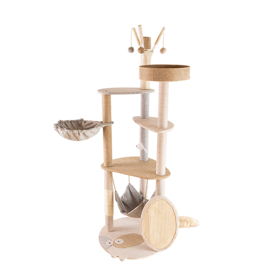 Cat Climbing Frame – Large Integrated Shelf Cat Tree - Pets Playland