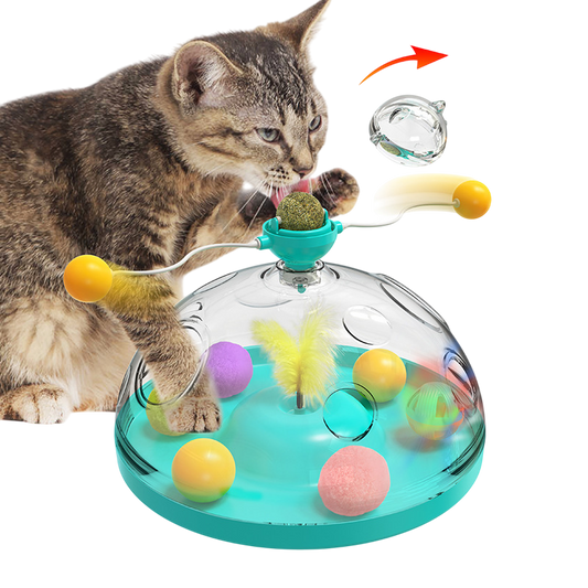 Meows Windmill Funny Cat Toys – Interactive Multifunctional Turntable Pet Educational Toy - Pets Playland