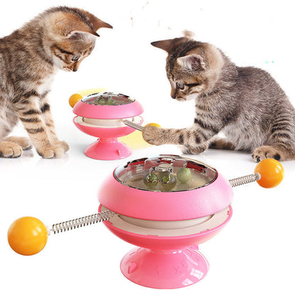 Rotatable Interactive Cat Toy with Catnip — Fun Training Toy for Kittens & Cats