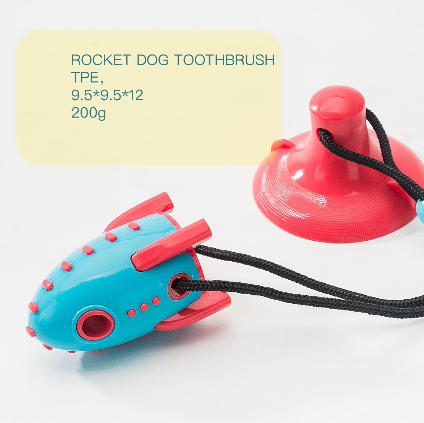 Rocket Dog Chew Toy — Food-Dispensing & Bite-Resistant