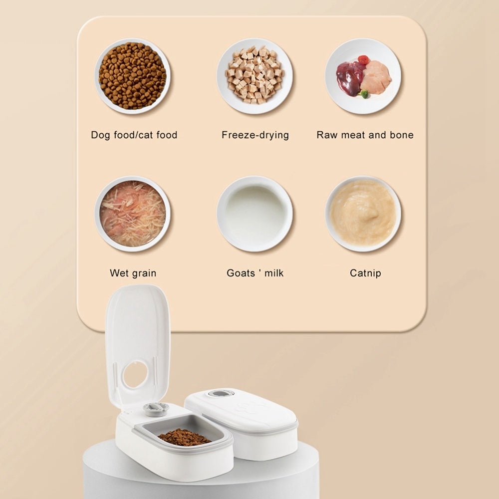 Smart Automatic Pet Feeder — Timed Food Dispenser with Stainless Steel Bowl for Cats & Dogs