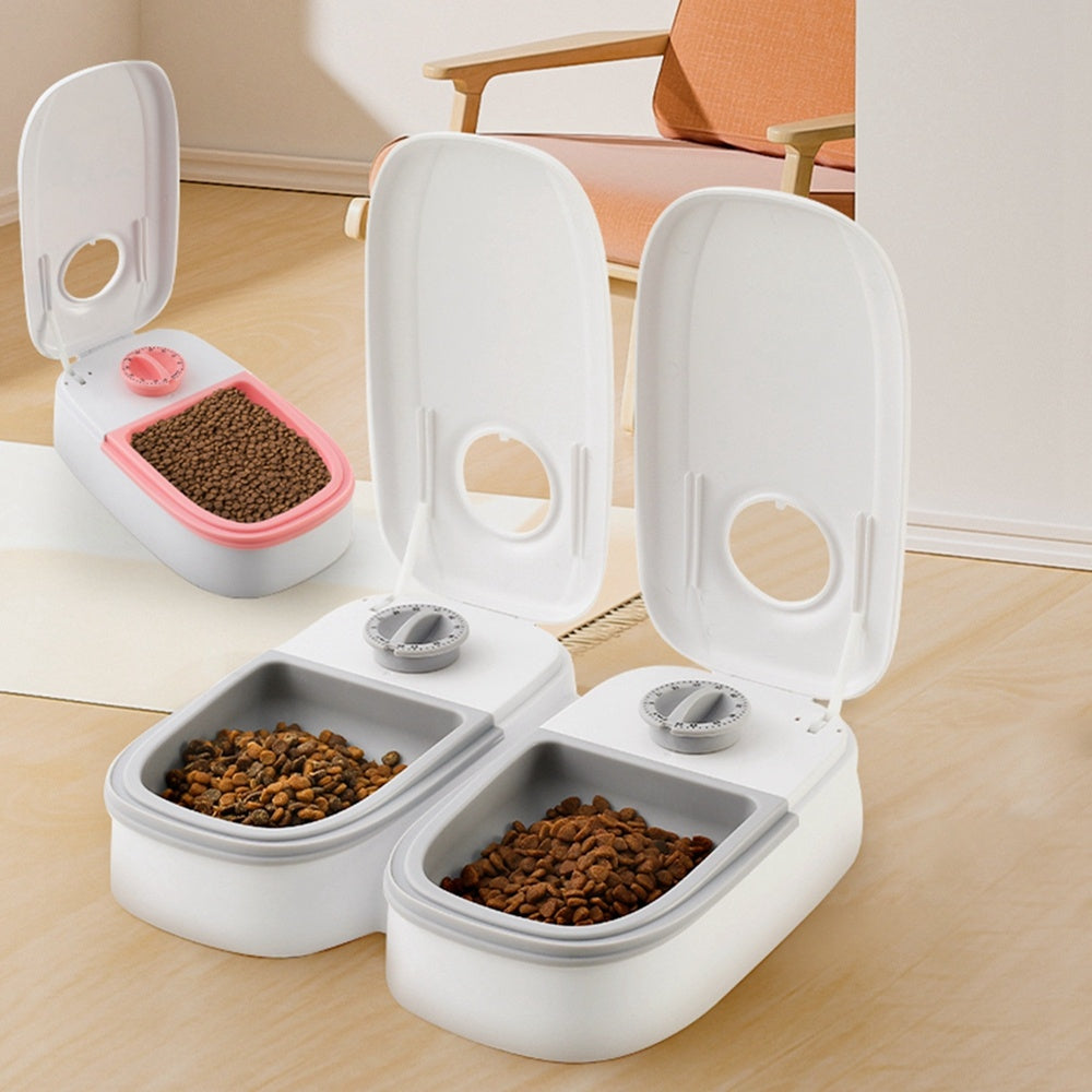 Smart Automatic Pet Feeder — Timed Food Dispenser with Stainless Steel Bowl for Cats & Dogs