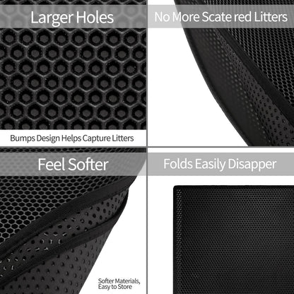 Double Layer Waterproof Cat Litter Mat — Non-Slip Honeycomb Design