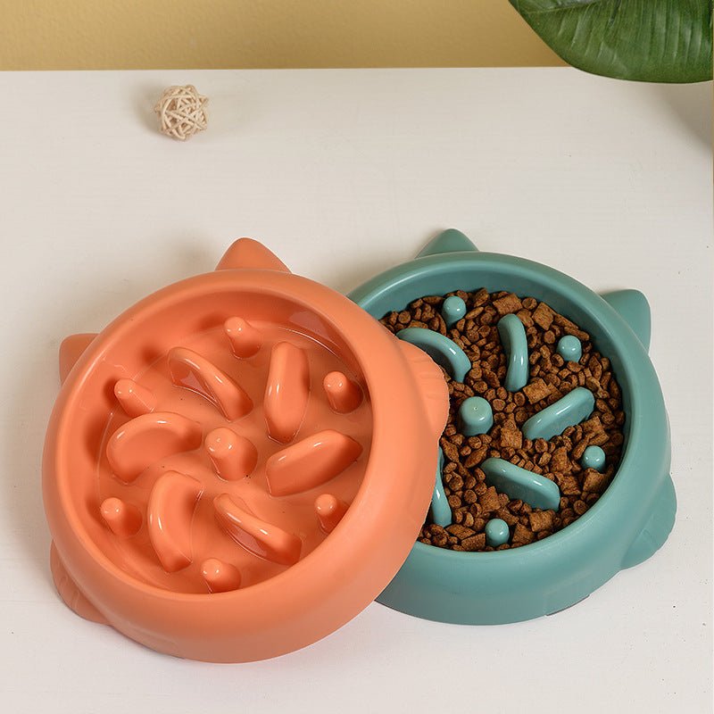 Pet Dog Cat Slow Feeder Bowls Anti Choking Slow Feeder Dish Bowl Home Dog Eating Plate Anti Gulping Bowl Supplies - Pets Playland