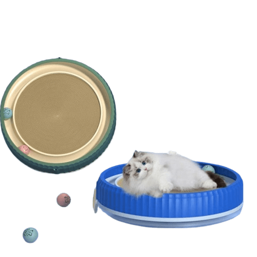 Round Cat Scratching Board – Scratch, Play & Protect