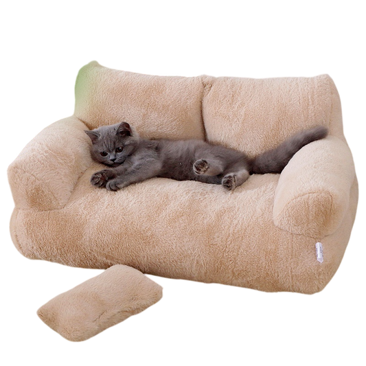 Luxury Cat Bed Sofa - Winter Warm Cat Nest for Small & Medium Dogs and Cats - Pets Playland
