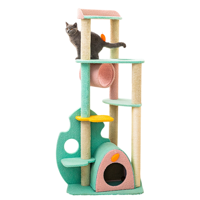 Large Cat Scratching Post – Cat Climbing Frame for Play & Rest - Pets Playland