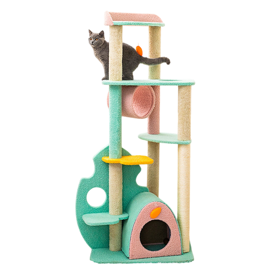Large Cat Scratching Post – Cat Climbing Frame for Play & Rest - Pets Playland